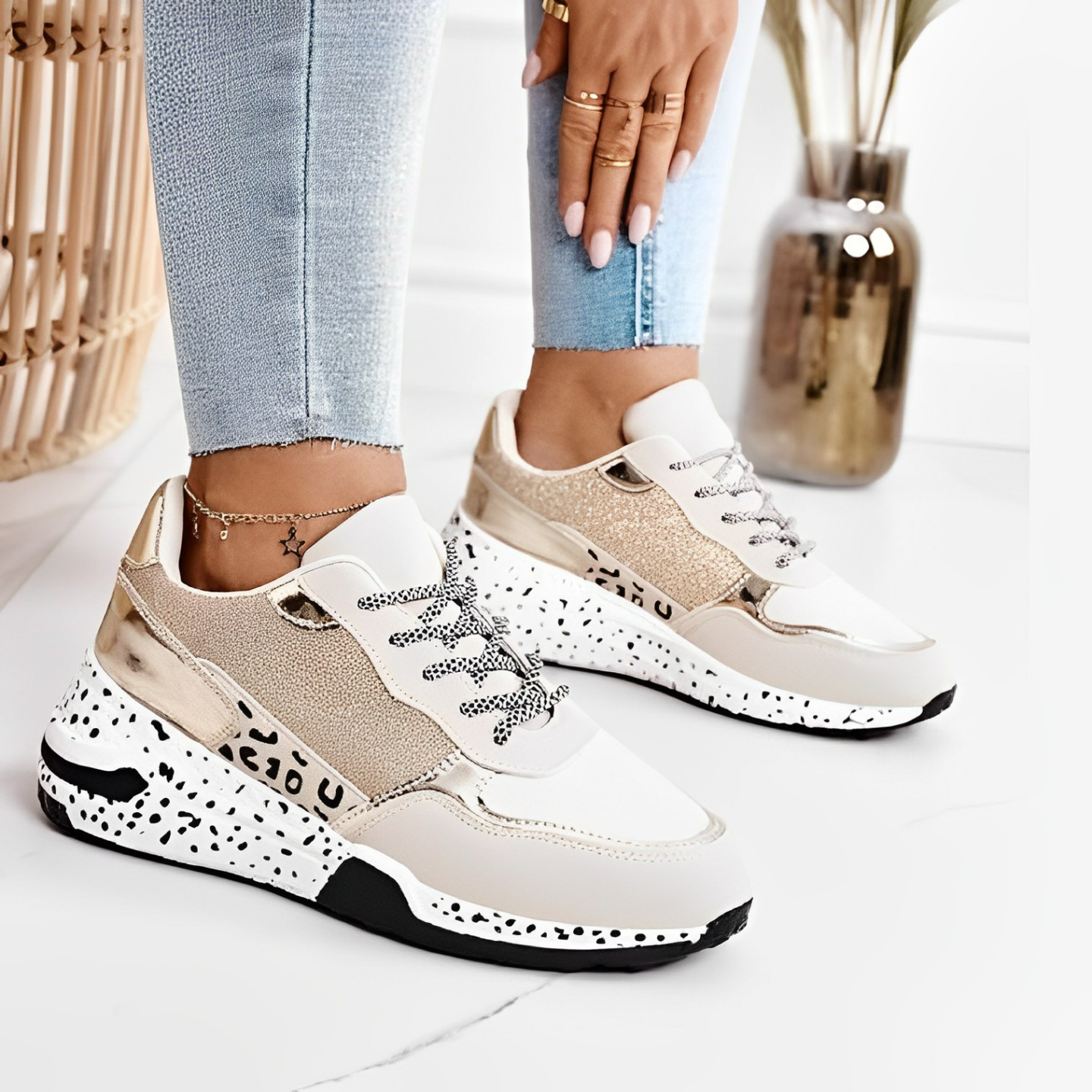 Delora- Orthopädische Turnschuhe Gold 1