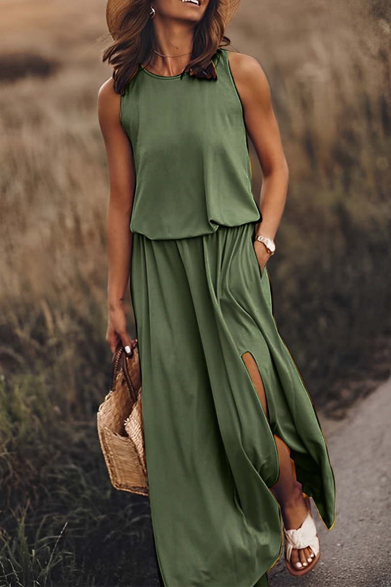 Jessica- Elegantes Freizeitkleid Grün