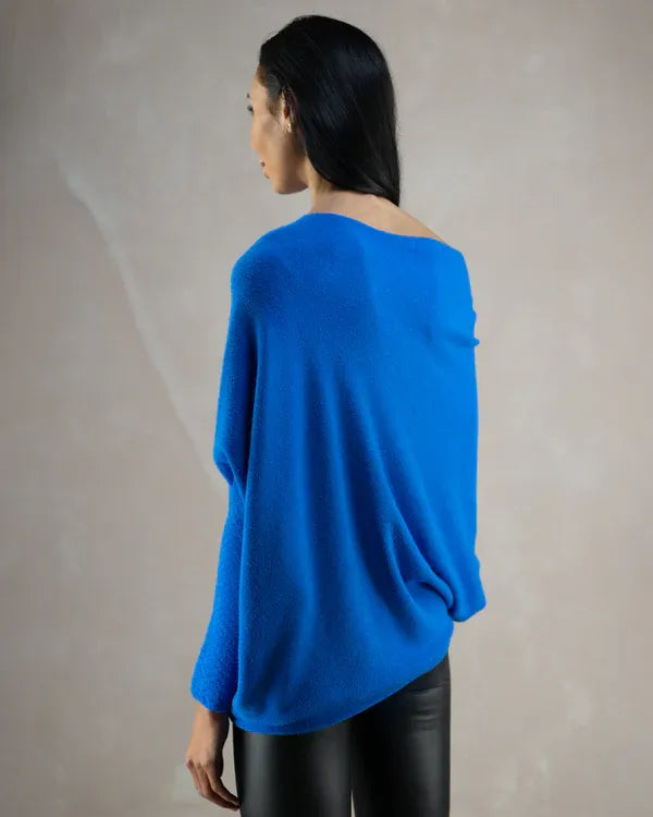 Roza - Asymmetrischer Cloud Drapierter Pullover