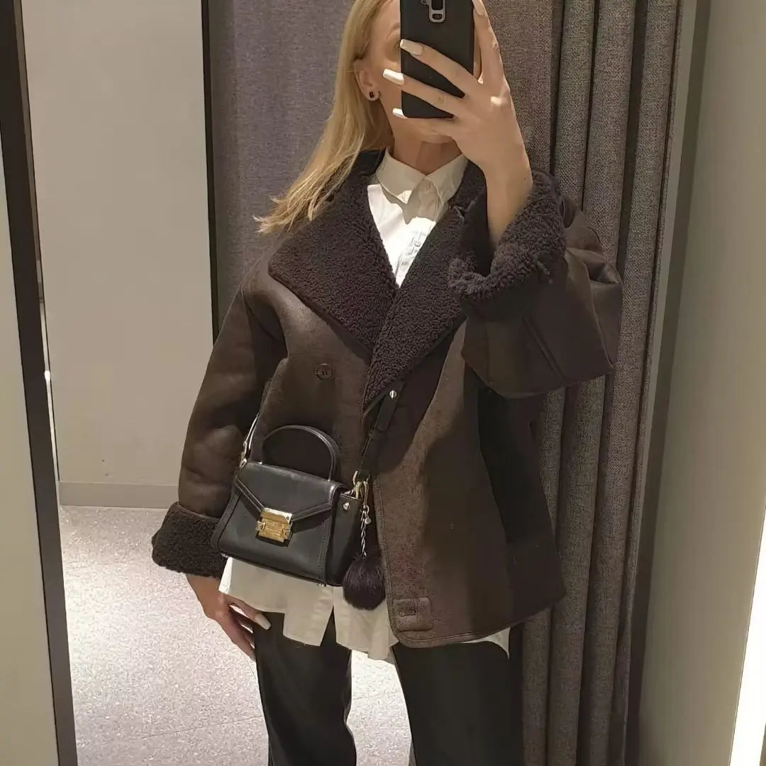 Sofie - Stylischer Winter-Ledermantel