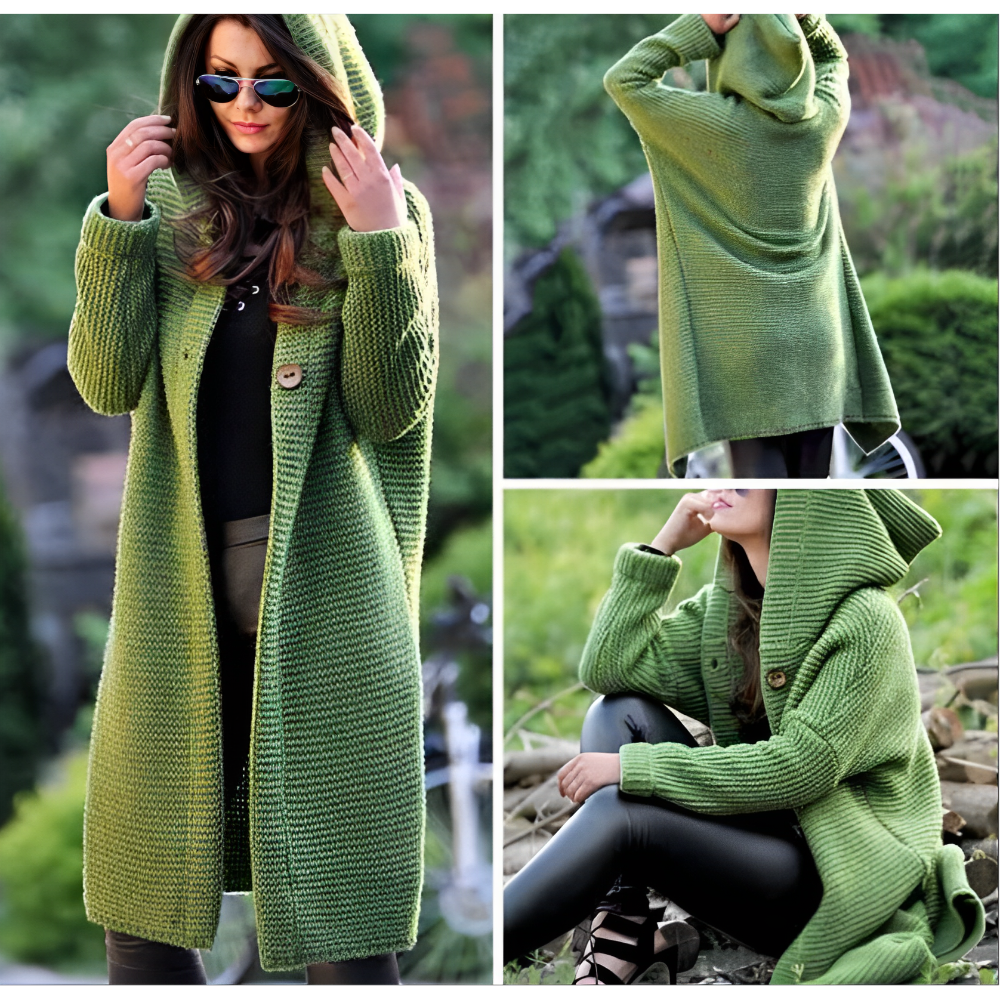 Winter Knits Lange Strickjacke für Frauen