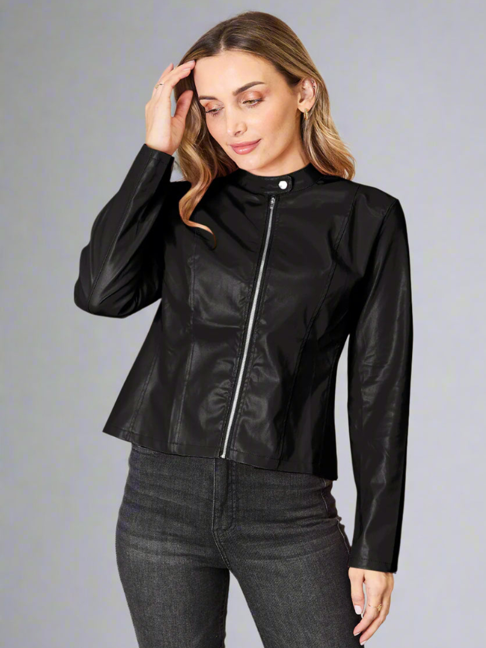 Ursula – Jacke mit Stehkragen und Reißverschluss