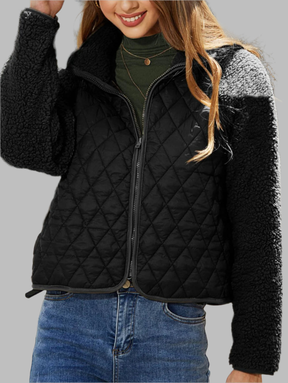 Ute – Jacke im Raglan-Stil mit Reißverschluss