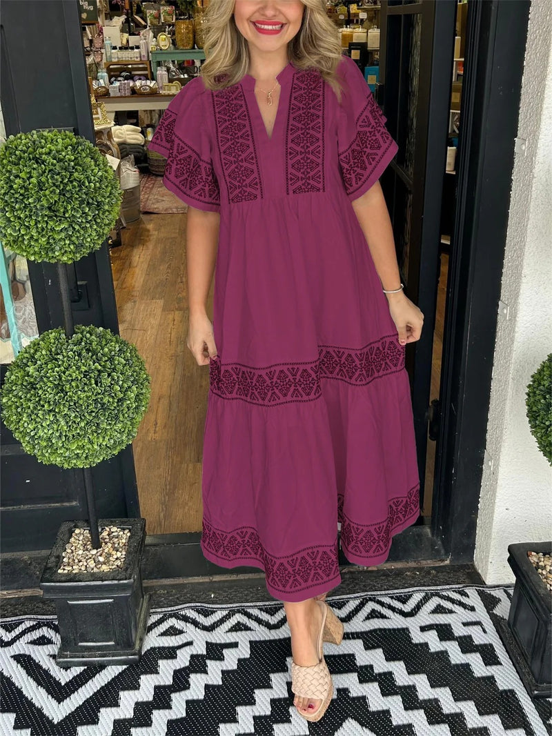 Lunok - Elegantes Boho Maxi Kleid für jeden Anlass