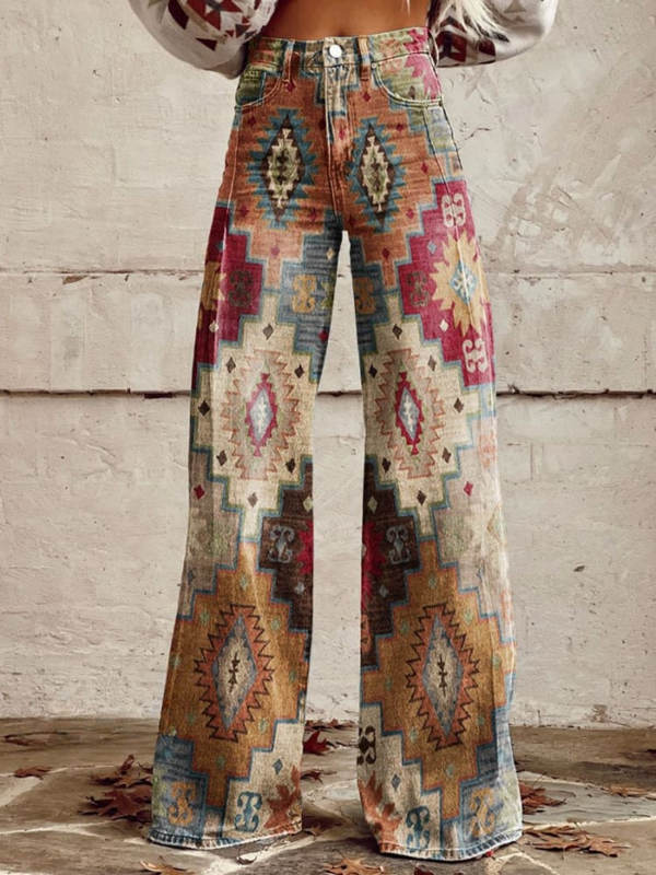 Monika - Vintage Boho Wijde Broek