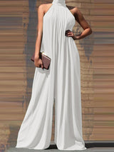 GlamNova - bedruckter Maxi-Romper mit weitem Bein