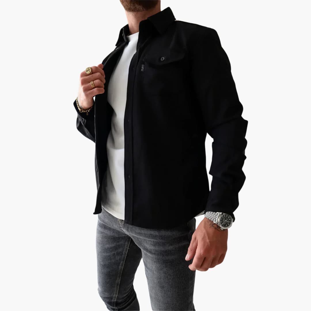 Luigi – Herren-Hemdjacke mit Knopfleiste