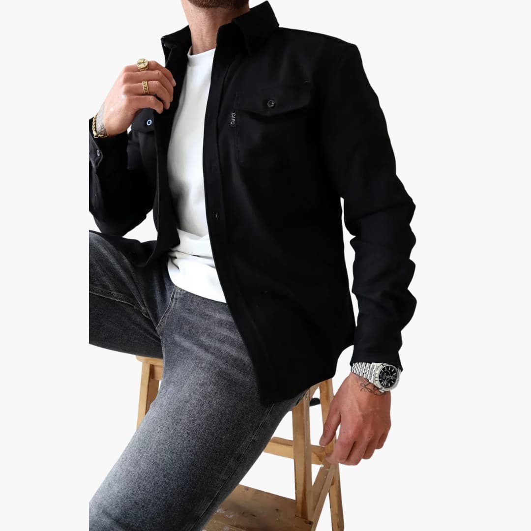 Luigi – Herren-Hemdjacke mit Knopfleiste