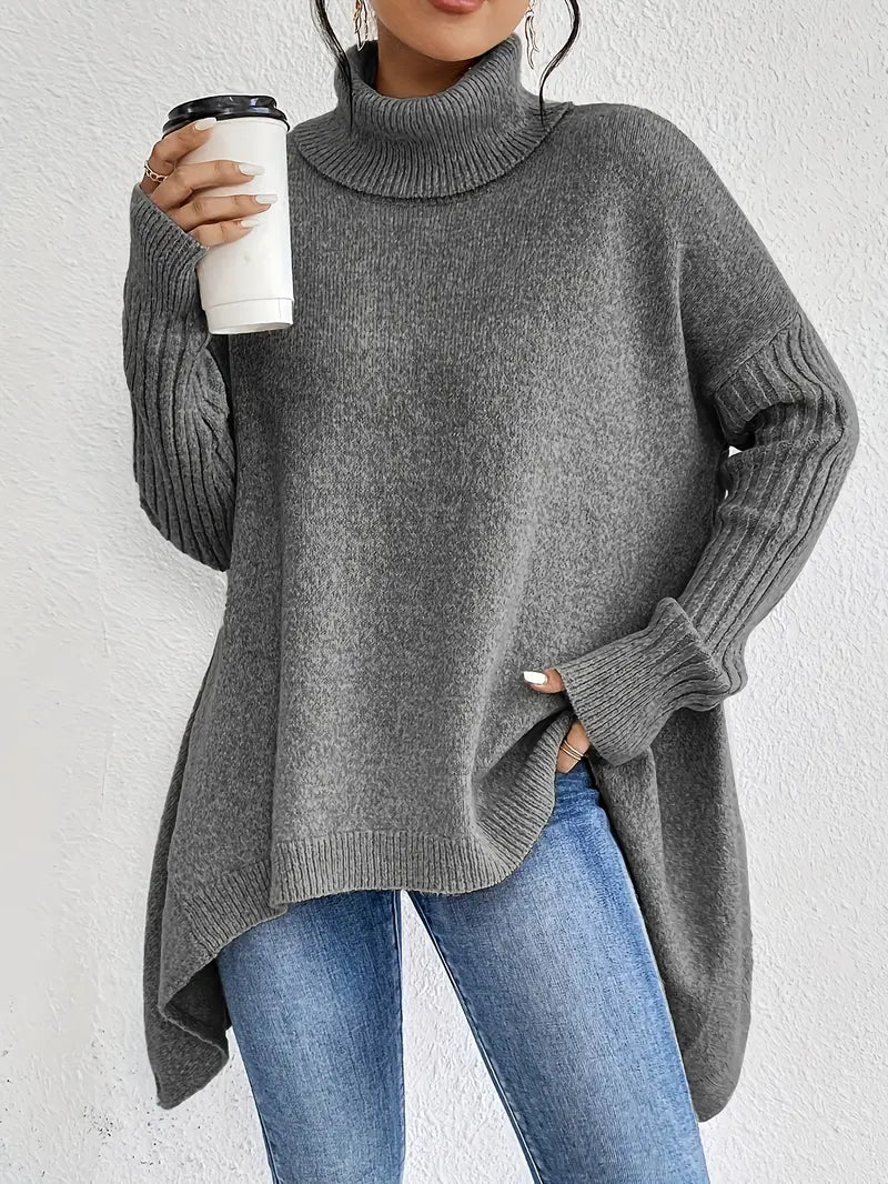 Fabia – Langer Rollkragenpullover für Damen