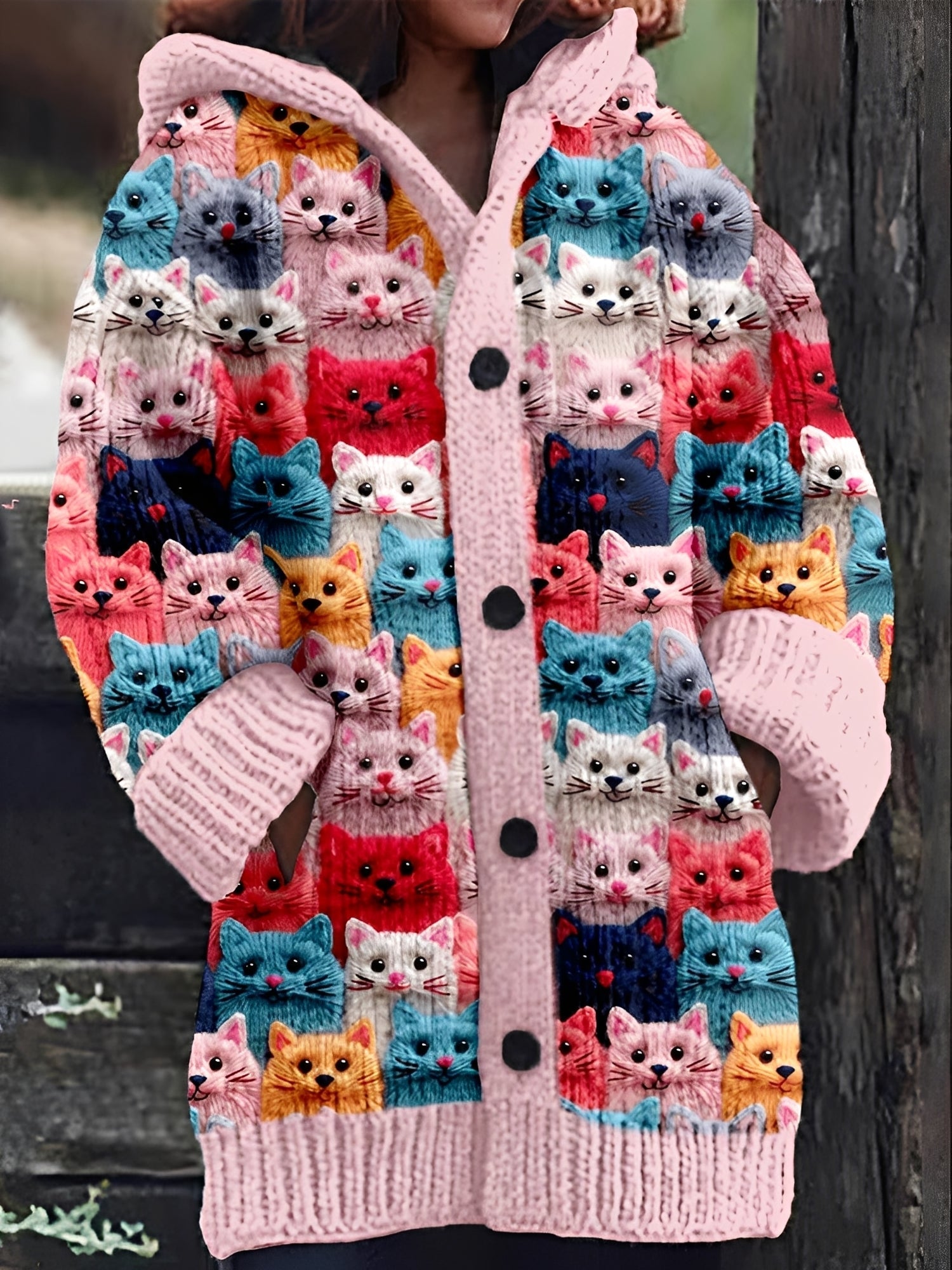 Klara – Warmer Mantel Mit Modischem Print