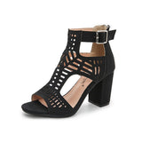 Skyla - Peep-Toe High Heels Sandalen mit Hohlem Design