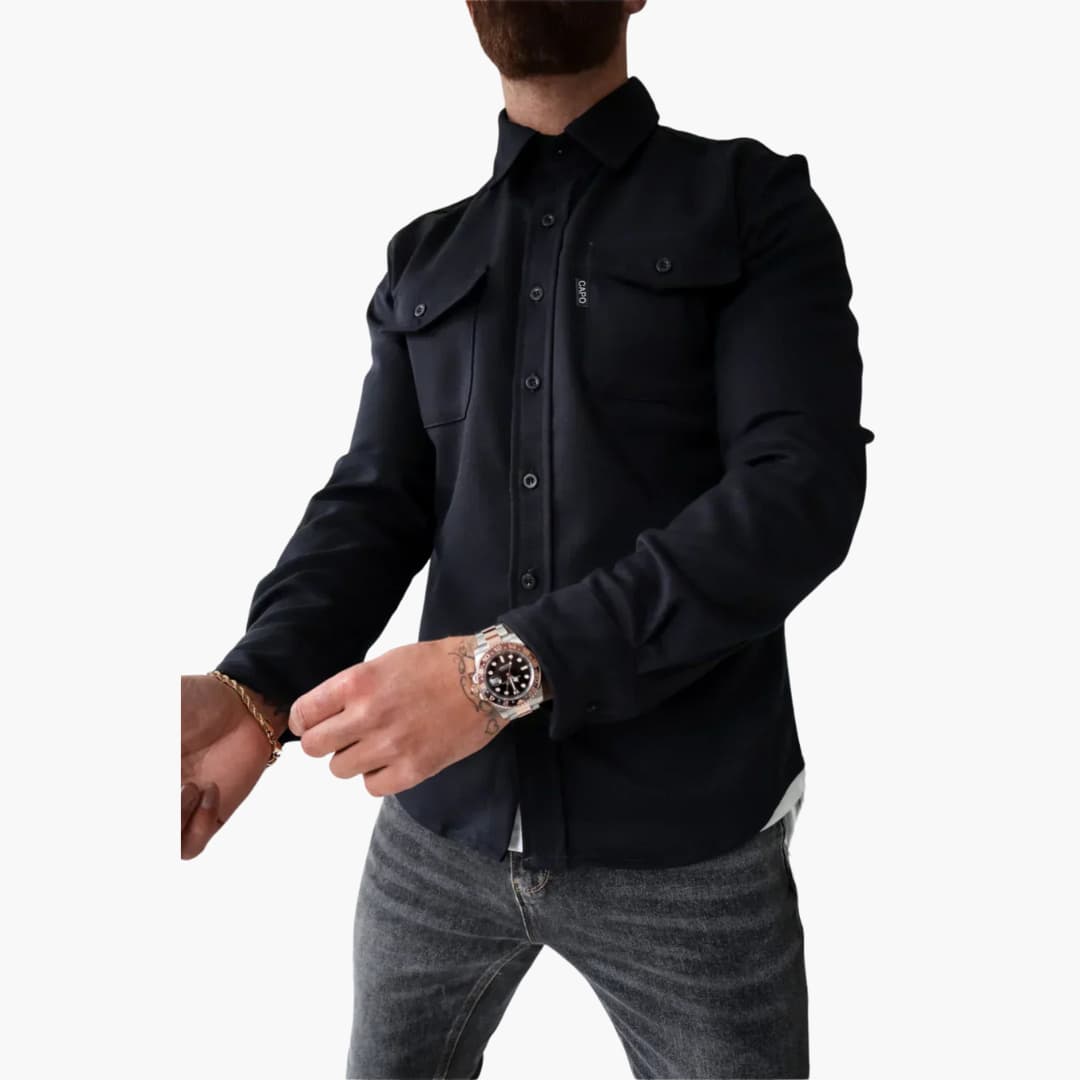 Luigi – Herren-Hemdjacke mit Knopfleiste