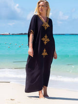 Felda - Elegantes Retro Strandkleid mit V-Ausschnitt