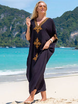 Felda - Elegantes Retro Strandkleid mit V-Ausschnitt