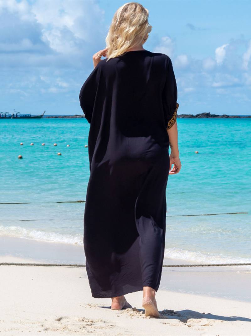 Felda - Elegantes Retro Strandkleid mit V-Ausschnitt