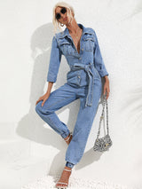 Ebba - Modischer Denim-Overall mit praktischen Pattentaschen