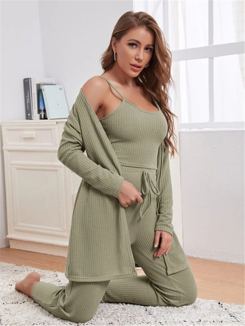 Celina - 3-Teiliges Pyjama-Set mit Knotenhose