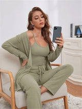 Celina - 3-Teiliges Pyjama-Set mit Knotenhose