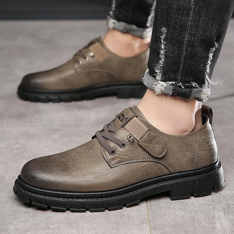 Lemuel - Vintage Cargo Lederstiefel für Herren