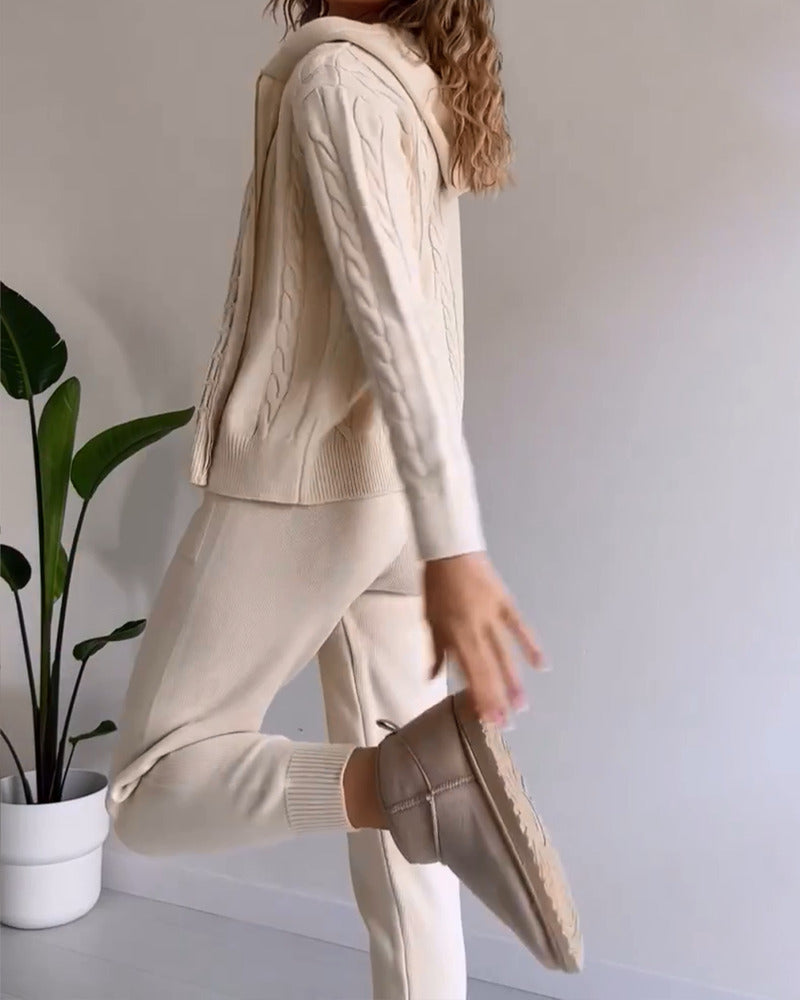 ANIA - Zweiteiliges Set aus Twist-Jacquard