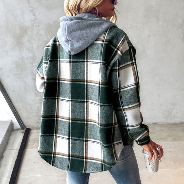 Winslow - Bequeme Jacke mit Kapuze und Karo-Design