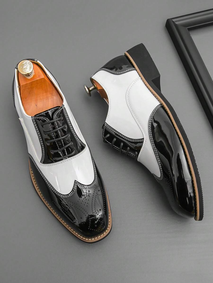 Clemens – Oxford Herrenschuhe Zweifarbig Retro Schnürung