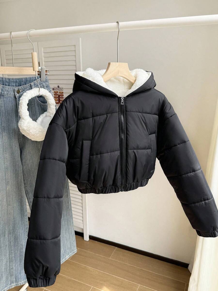 Jasmin – Kurze Kapuzen-Steppjacke für Teenager