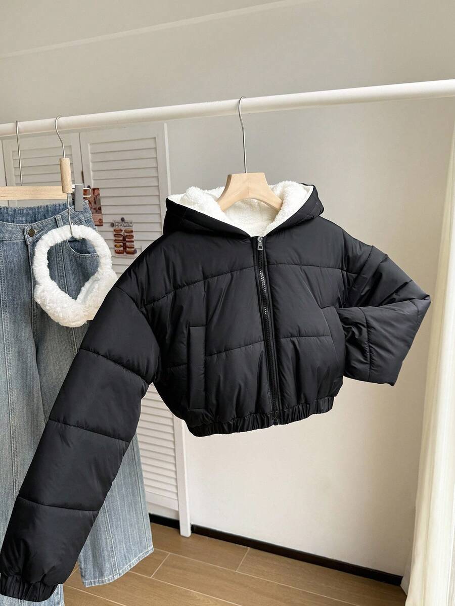 Jasmin – Kurze Kapuzen-Steppjacke für Teenager