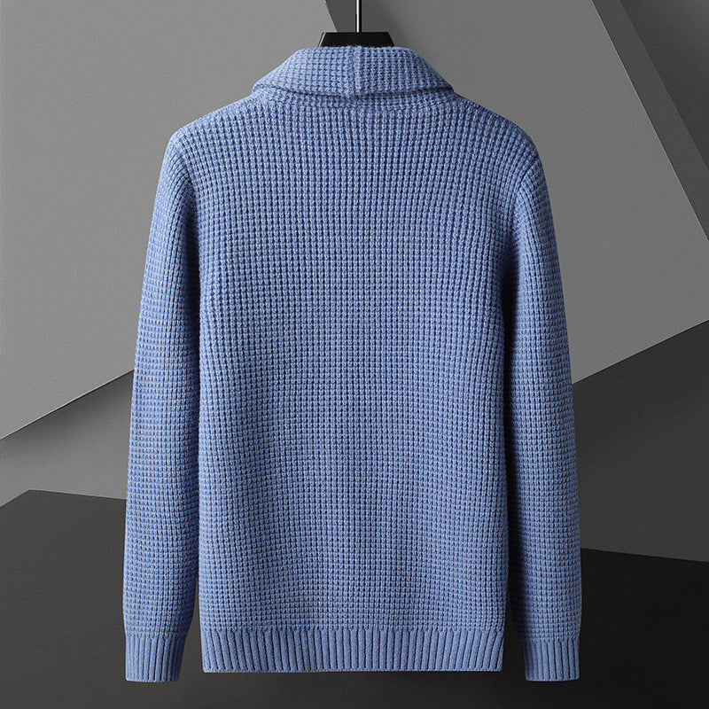 Benedikt – Stilvolle Strickjacke mit Reverskragen und Knopfleiste für Herren Winter