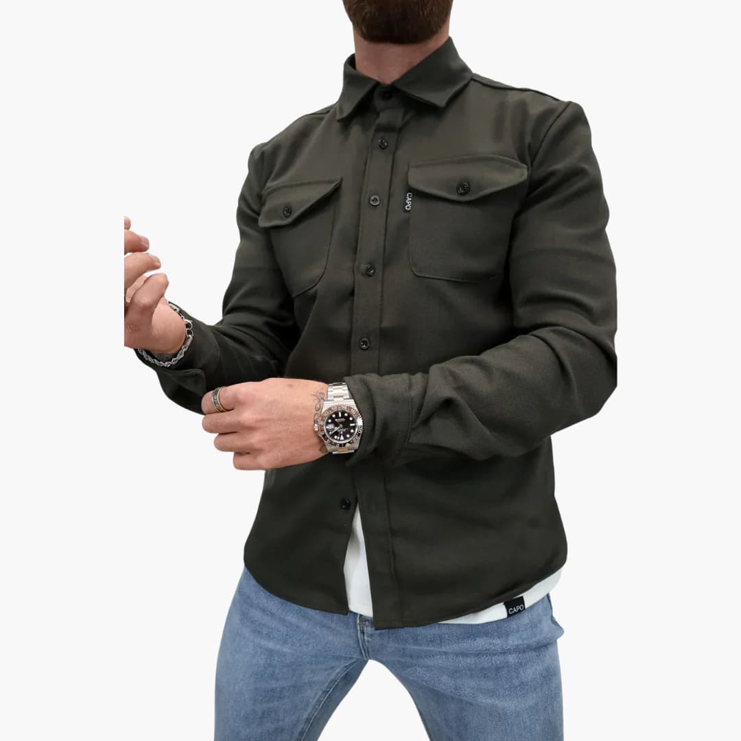 Luigi – Herren-Hemdjacke mit Knopfleiste
