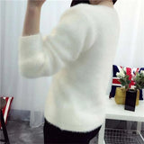 CollegeSweet - Mohair Soft Flushy Pullover