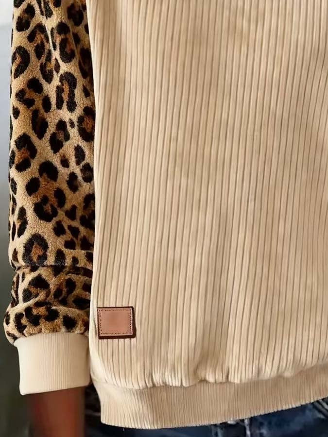 Guliana - Herbstliches Long Sleeve Leopard Top Stil trifft Komfort