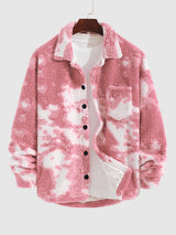 Adan - Vibrante Tie-Dye Fluffy Jacke