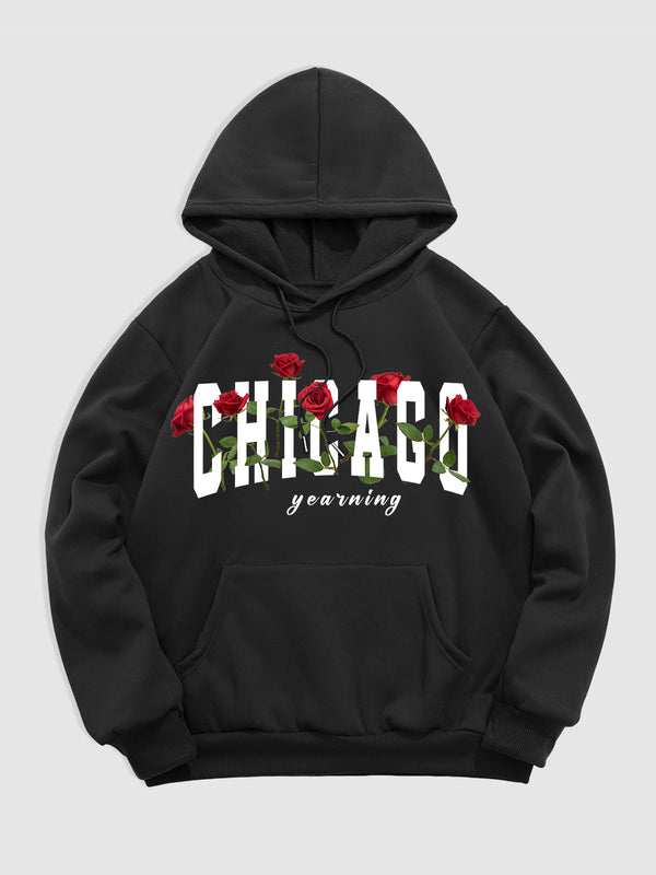 Kelvin - Hoodie mit Chicago Rosenmuster