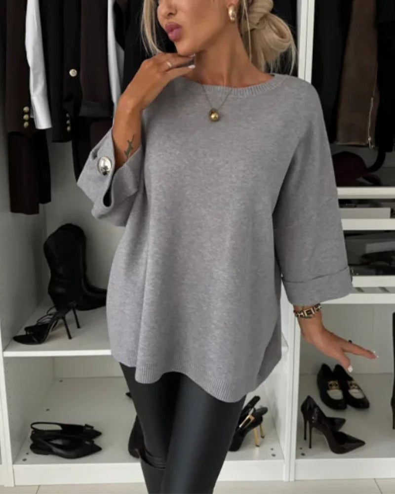 Narla - Eleganter Pullover mit Knopfdetails