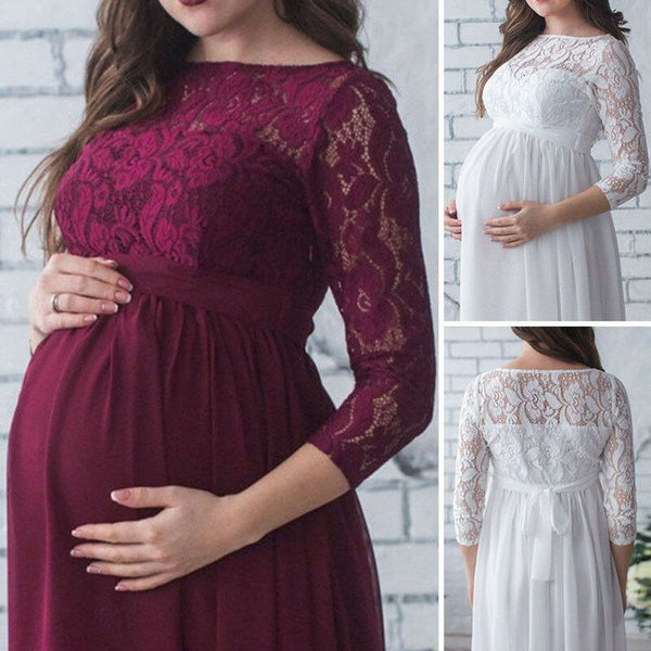 MomToBe - Spitze Schwangerschafts-Fotokleid