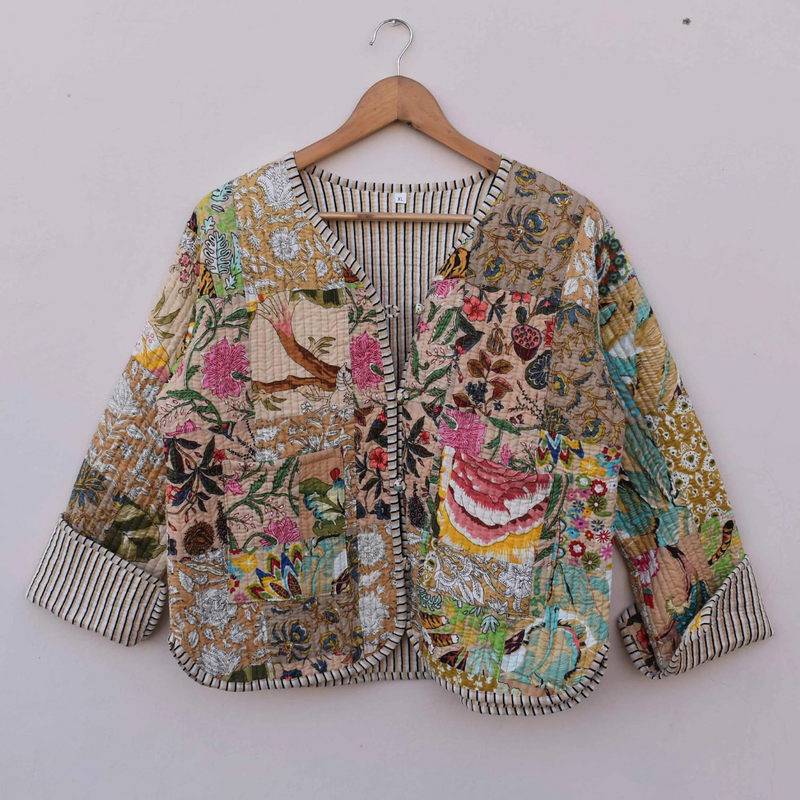 Sherrie - Vintage Boho Patchwork Quilted Jacke