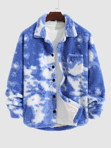 Adan - Vibrante Tie-Dye Fluffy Jacke