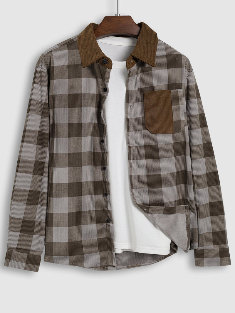 Hanji - Vintage Kord Plaid Hemd