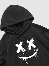 Moskov - Herren Hoodie mit Dämon-Lächel-Gesicht-Print