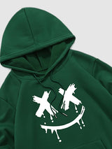 Moskov - Herren Hoodie mit Dämon-Lächel-Gesicht-Print