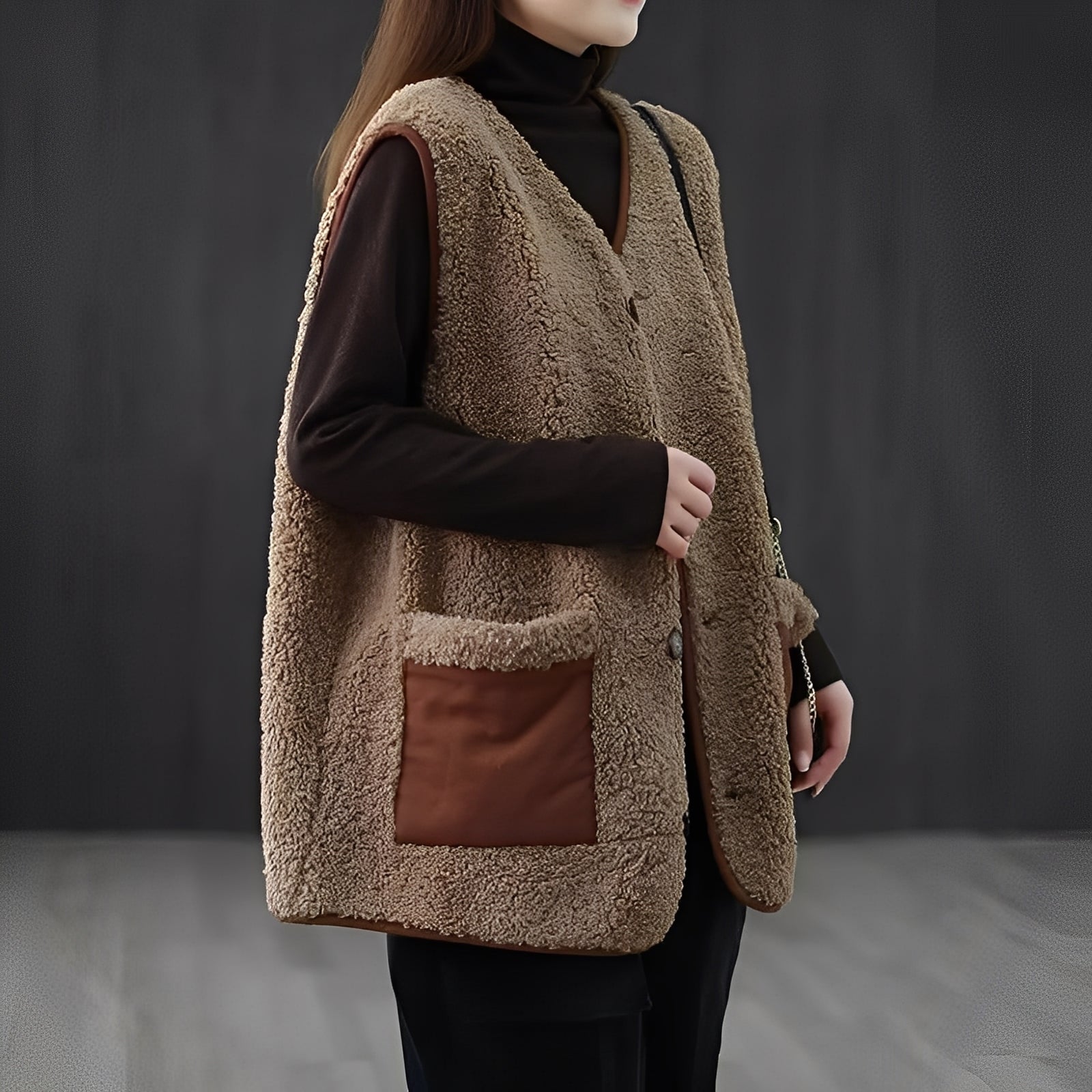 Britta – Weiche Warme Damenweste Mit Taschen