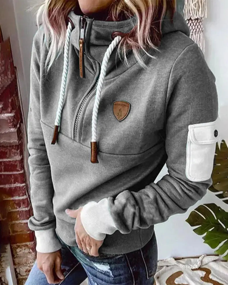 Patricia – Lässiger Half-Zip-Hoodie