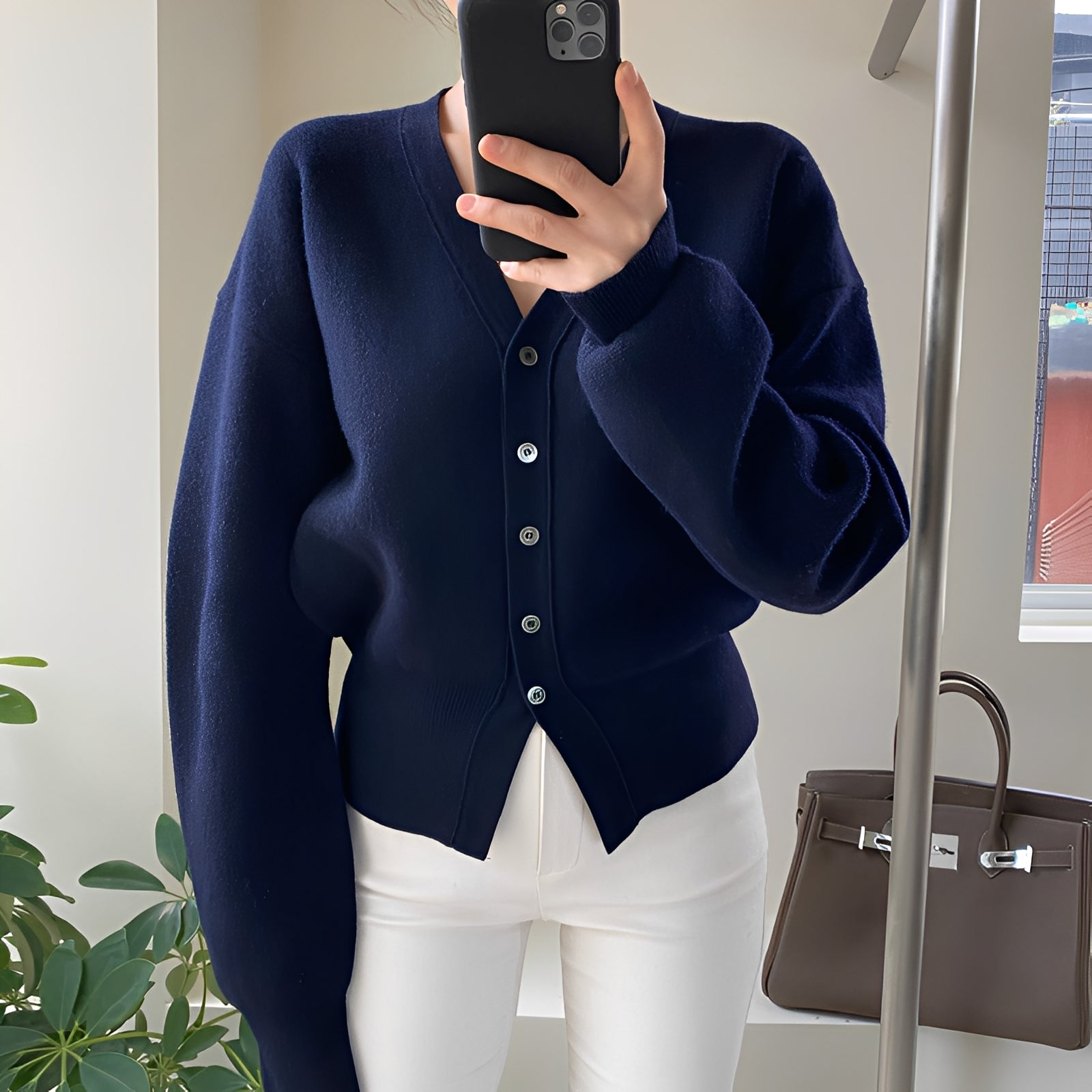 Felicitas - Klassischer leger gestrickter Cardigan Damen