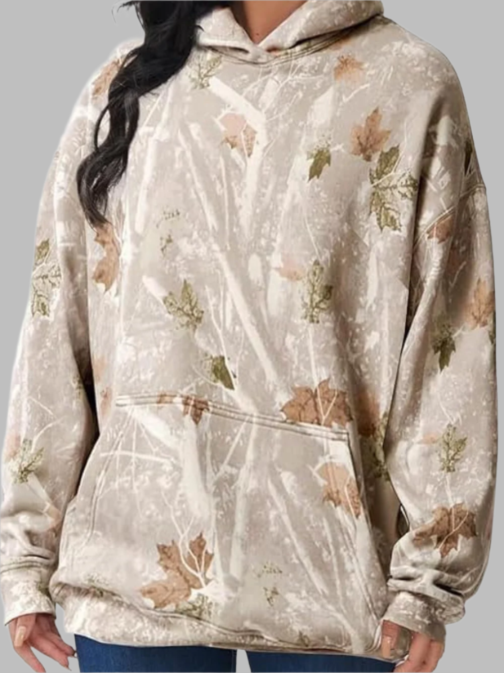 Clara – Kuscheliger Hoodie Mit Blatt-Design