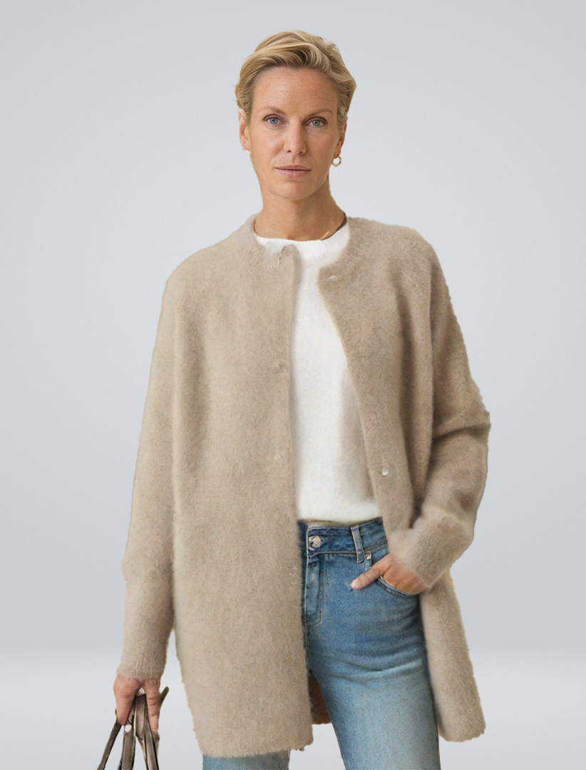 Sabine - Damen Cardigan Strickjacke Elegant Warm Weich