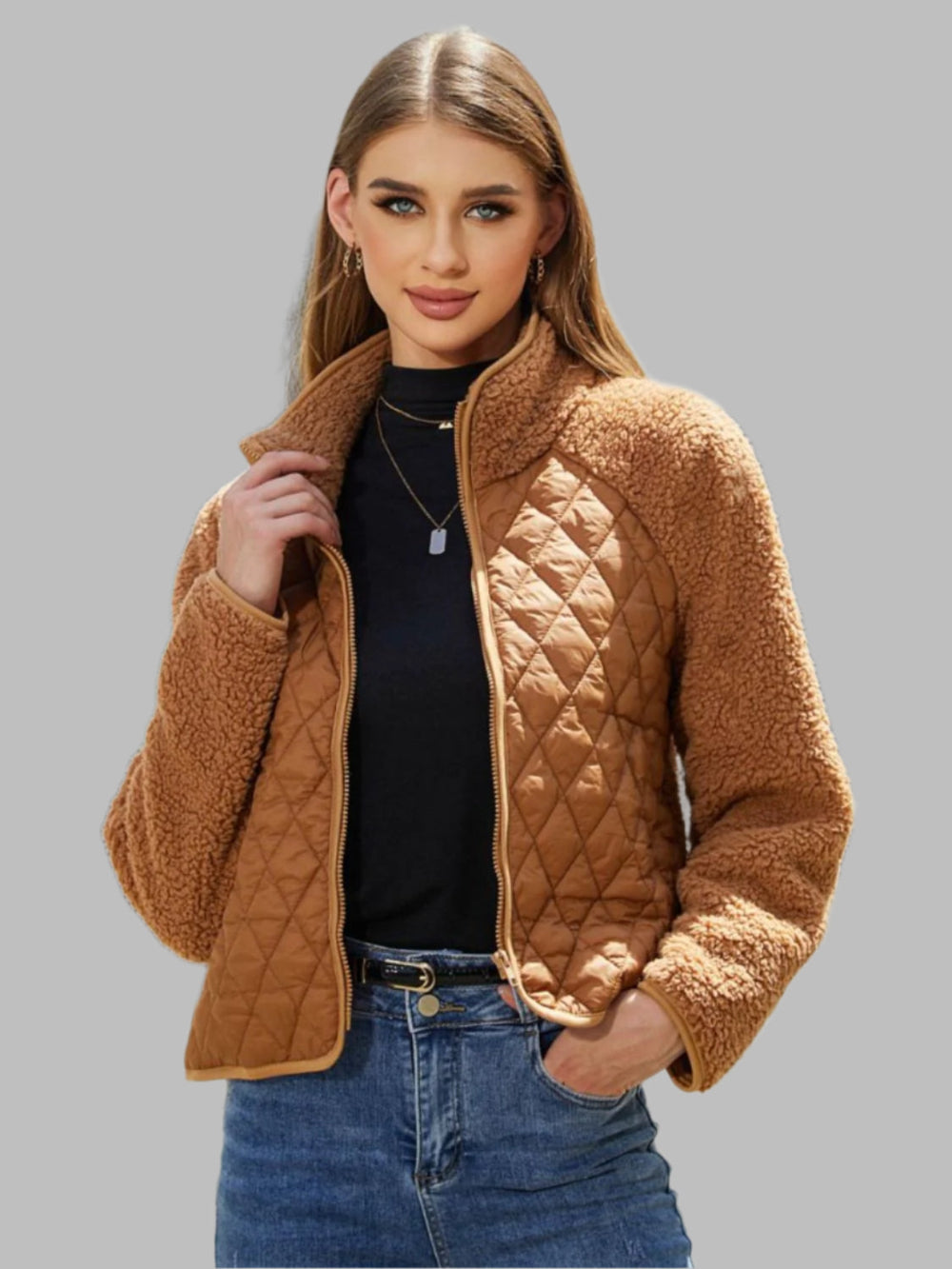 Ute – Jacke im Raglan-Stil mit Reißverschluss