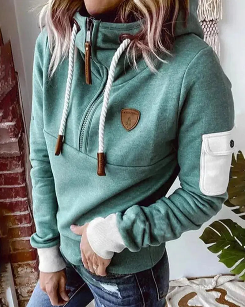 Patricia – Lässiger Half-Zip-Hoodie