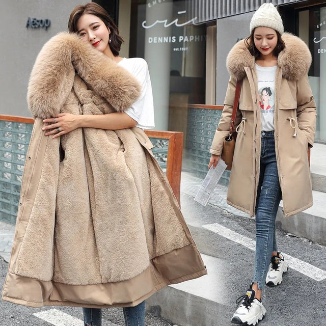 Stefanie - Daunenjacke Winter Warm Wattiert Kuschelig