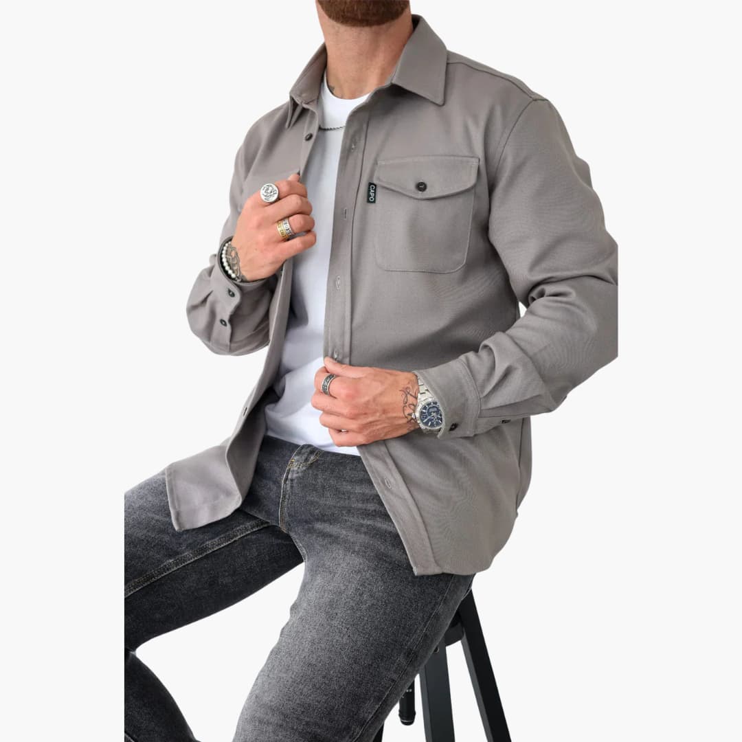 Luigi – Herren-Hemdjacke mit Knopfleiste